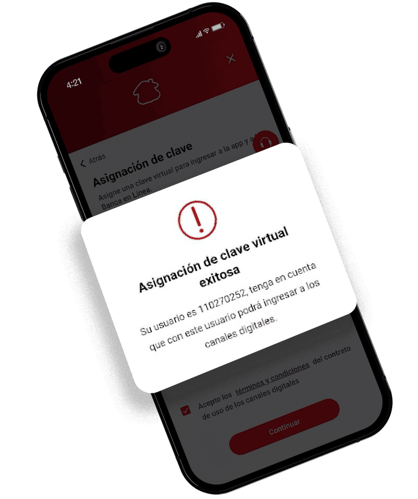 Confirme su Clave virtual